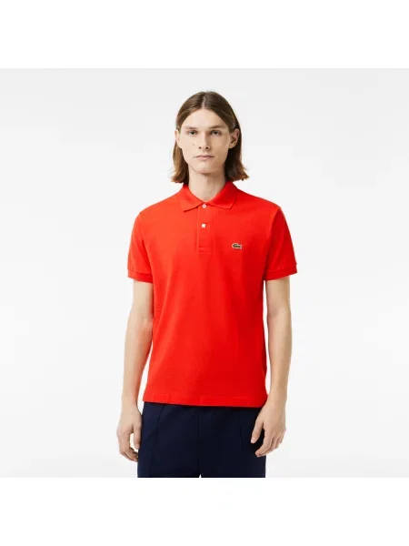 Lacoste Koszulka Polo Oryginał Petit Piqué czerwona