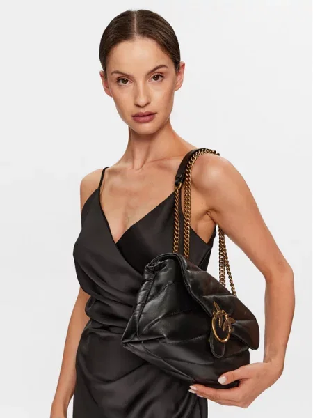 Torebka Pinko zamszowa czarna