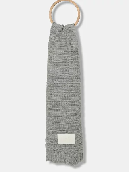 Kratki vuneni šal Maison Margiela bez uzorka siva