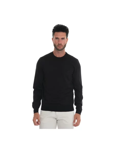 Sweter Boss wełniany czarny