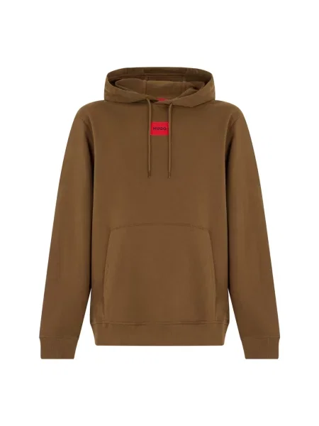 Bluza z kapturem Boss z kapturem brązowa