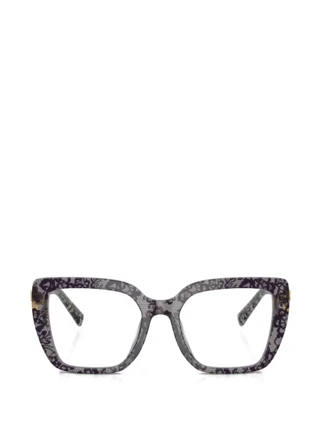 Ochelari de soare Dolce & Gabbana Eyewear cu imagine din dantelă negru