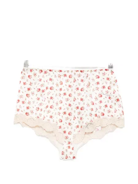Chiloți briefs Dolce & Gabbana cu model floral cu imagine din dantelă alb