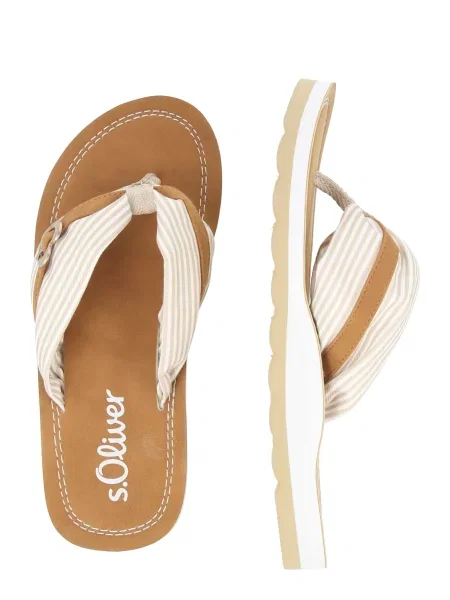 S.Oliver Flip-flops cămilă / nisipiu maro
