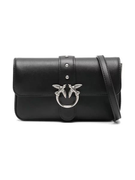 Torebka skórzana Pinko skórzana czarna