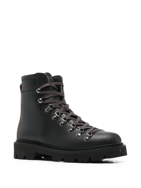 Botine Bally cu șireturi din dantelă negru