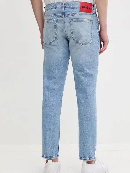HUGO jeansy tapered HUGO niebieski