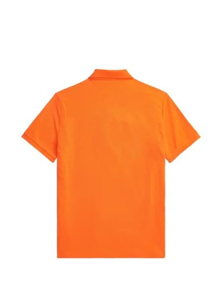 Tricou polo Polo Ralph Lauren cu glugă cu blană cu broderie roșu
