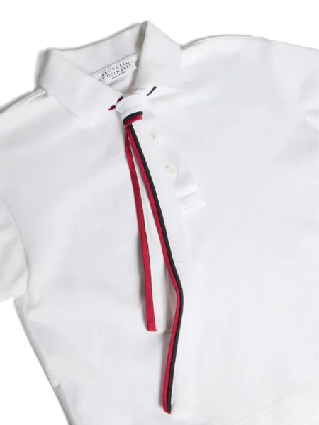 Koszulka polo dziecięca Brunello Cucinelli biała
