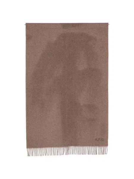 Fular A.p.c. cu broderie maro