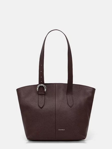 Coccinelle De piele geantă shopper Coccinelle Efern negru
