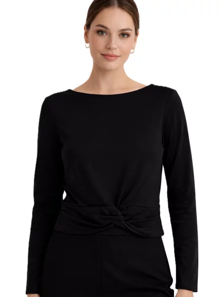 Top Guido Maria Kretschmer z długim rękawem czarny