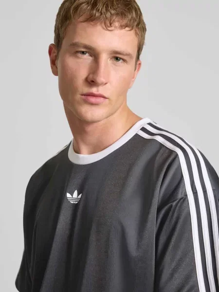 Koszulka funkcyjna z logo i okrągłym dekoltem Adidas Originals czarna