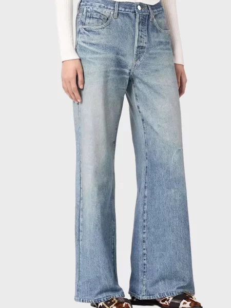 Махрові джинси Allsaints блакитні