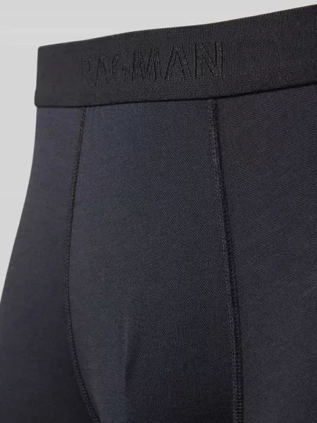 Bokserki z elastycznym pasem z logo Ragman czarne