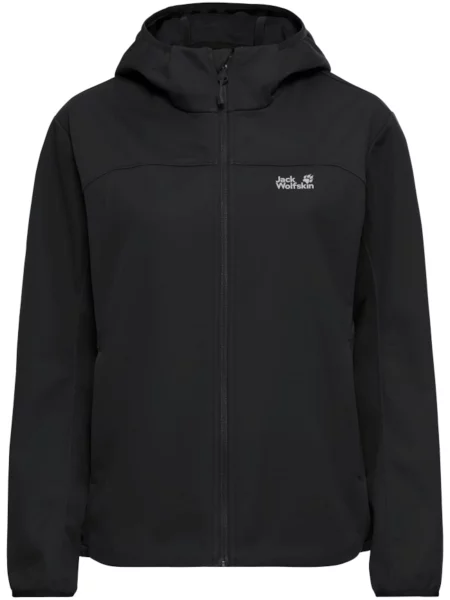 JACK WOLFSKIN Geacă outdoor WINDHAIN 2 negru alb