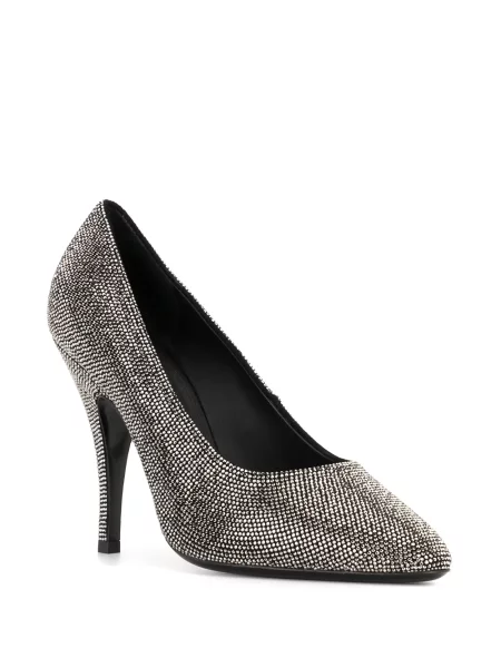 Pantofi cu toc Ferragamo de cristal gri