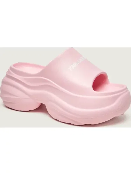 Karl Lagerfeld Șlapi KONTOUR SLIDE roz