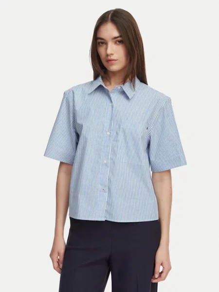 TOMMY HILFIGER Bluza ESS svijetloplava / bijela plava