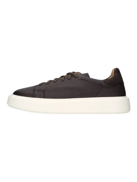 Sneakersy Henderson skórzane brązowe