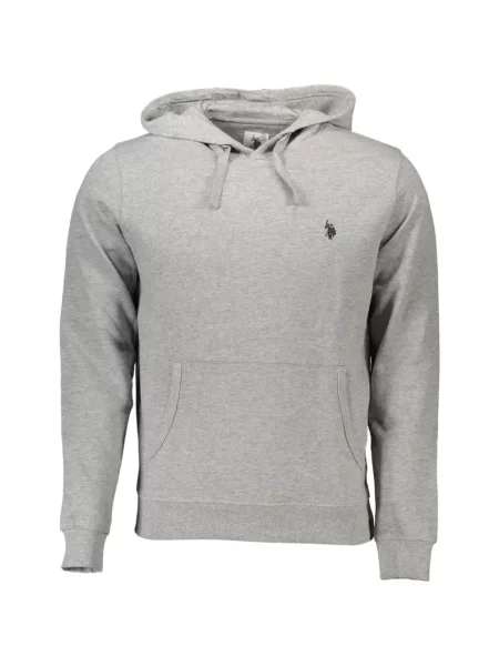 Hanorac cu glugă U.s. Polo Assn. cu broderie gri