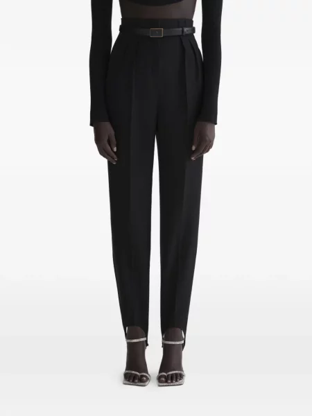 Pantaloni Mugler plisate negru