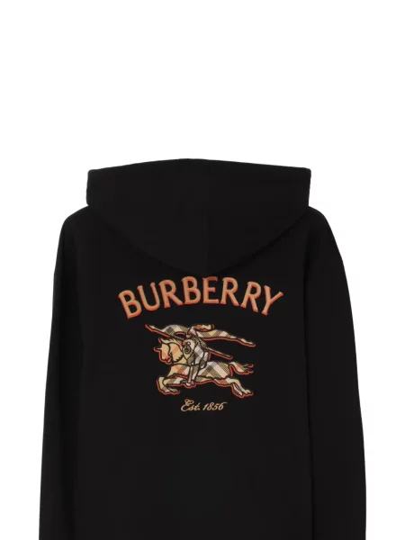 Hanorac cu glugă Burberry în carouri negru