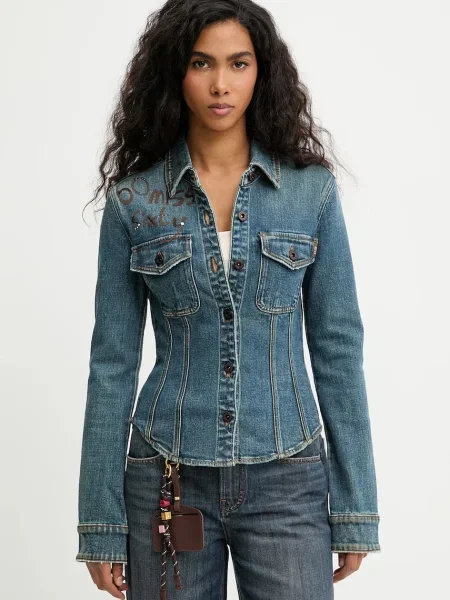 Miss Sixty cămașă jeans albastru