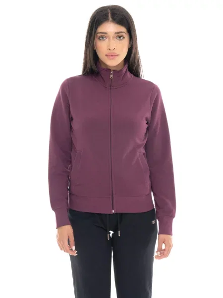 Bluza Leone Apparel Never Without ze stójką i zamkiem na zimę czerwona