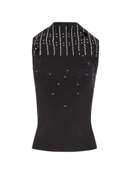 Top Fracomina cu model floral cu aplicații gri