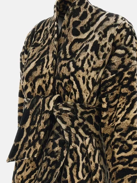 Palton Irie' cu imagine cu model leopard