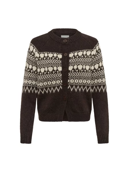 Dzianinowy sweter Part Two brązowy