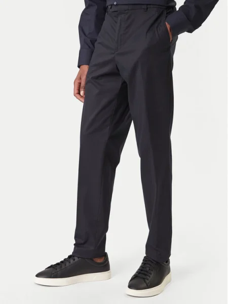 BOSS Pantaloni din C-Perin Bleumarin