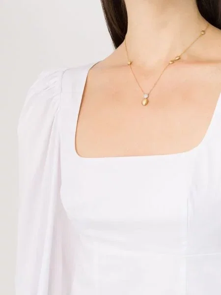 Bílé zlato diamant náhrdelník Brumani