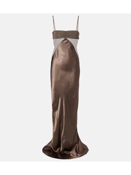 Rochie Rick Owens din satin gri