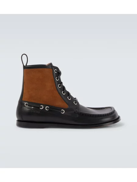 Botine Loewe din piele de căprioară negru
