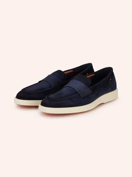 Santoni Penny Loafers Revolve blau granatowe