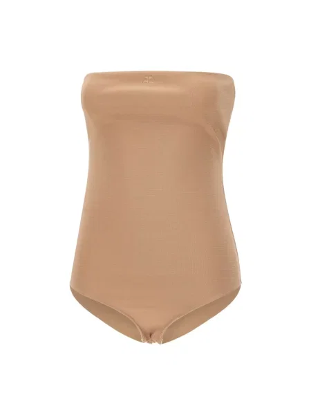 Koszulka Courreges z dżerseju beżowa