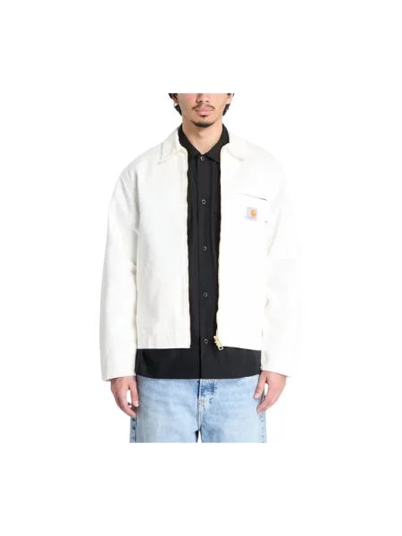 Kurtka z Detal z logo Model Detroit' Carhartt Wip beżowa