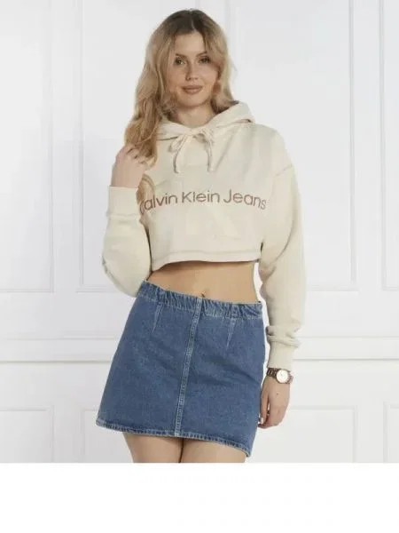 CALVIN KLEIN JEANS Hanorac | Cropped Fit bej