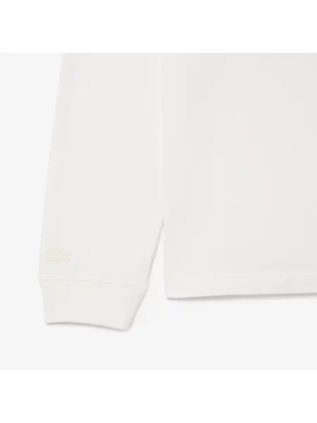 Lacoste Oryginalna Koszulka Polo Z Długim Rękawem biała