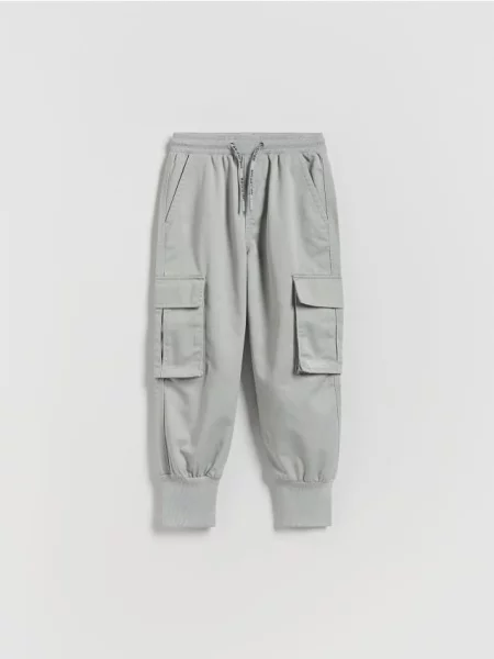 Reserved Pantaloni jogger cargo deschis gri