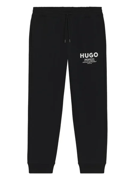 Pantaloni Hugo cu imagine alergare negru