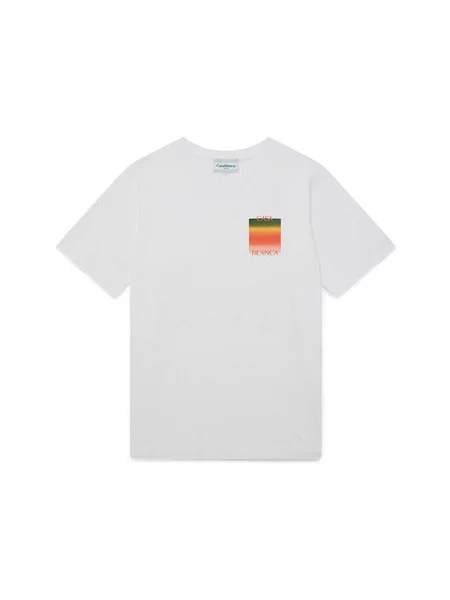 Tricou Casablanca cu gradient cu autograf alb