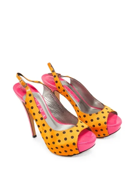 Sandale Gina din satin cu buline