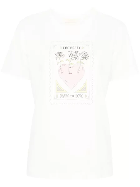 Tricou Twinset cu imagine alb