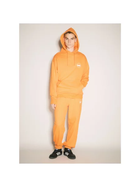 Bluza z kapturem Boiler Room z kapturem z nadrukiem pomarańczowa