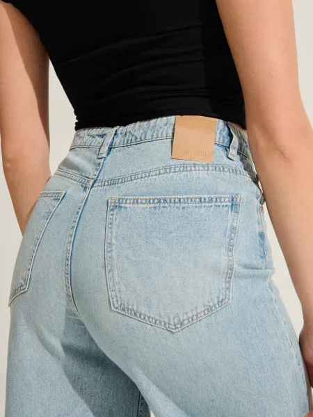 Джинси wide leg бірюзовий