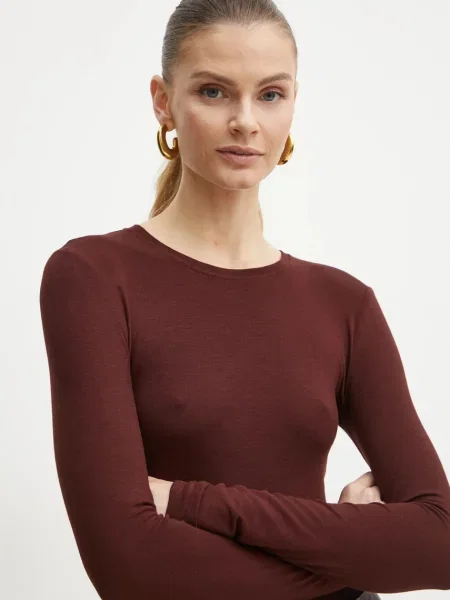 Majica dugih rukava La Mania MILO za žene LM.MILO bordo