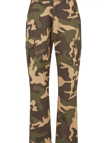 Pantaloni cargo Urban Classics cu model camuflaj maro